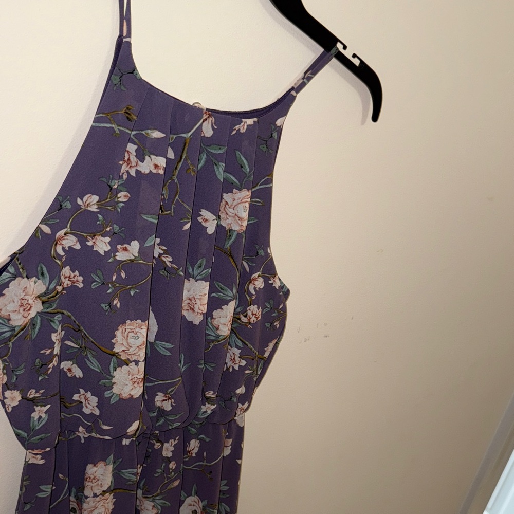 Blue Rain Purple Floral Dress